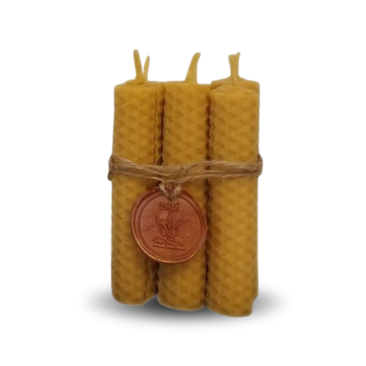 6 velas de miel de 10cm x 2cm