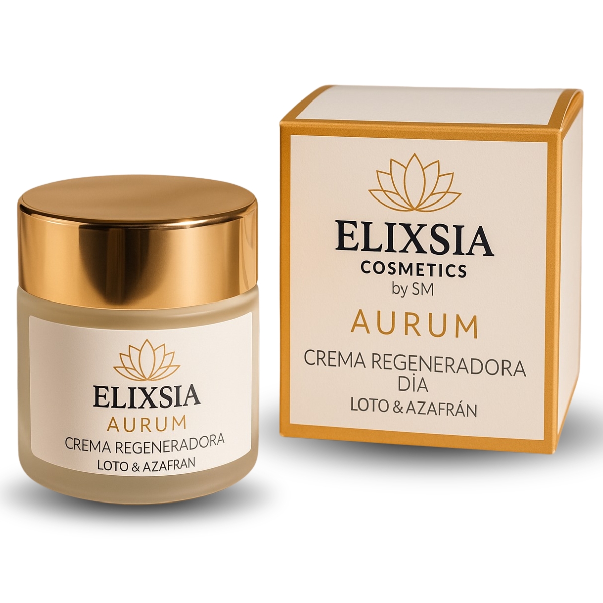 Crema Hidratante Facial con Extracto de Loto y Azafrán Elixsia Cosmetics – Efecto Antioxidante e Iluminador Natural